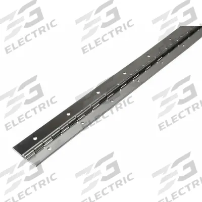 MONROE PMP Piano Hinge: Steel, 48 in Leaf Ht, 2 in Leaf Wd - Full Surface-Mount Piano Hinges