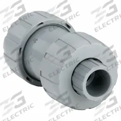 HAYWARD Check Valve: Ball, Inline Valve Body, CPVC, 1/2 in Pipe Size, True Union Socket/NPT, Std (MPN TC20050ST). Key specifications — Ball Material: CPVC; Brand: HAYWARD.