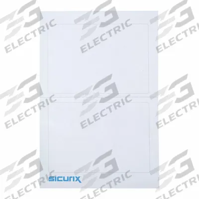 ID Badge: No Legend, Paper, White, 2 1/2 in Card Ht, 3 1/2 in Card Wd - Adhesive ID Badges