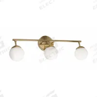 Pearl 3 Light LED Vanity: Satin Brass, 1,175 lm_1,500 lm, 3000K, 15 W, 120V AC, Dimmable, 24 in Lg (MPN PRLV2408L30D1SB). Key specifications — Mounting Location: Wall; For Bulb Type: Integrated LED; Brand: AFX INC.; Voltage: 120V AC; Color Temperature: 3000K; Housing Finish/Housing Color (Broad): Satin Brass.