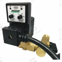 SPEEDAIRE Timed Electric Auto Drain Valve: 1/2 in NPT Pipe, 1/4 in Drain, 4 gpm, 115 V (MPN 53DN44). Key specifications — attr294755: SPEEDAIRE; attr292031: 1 sec to 10 sec.
