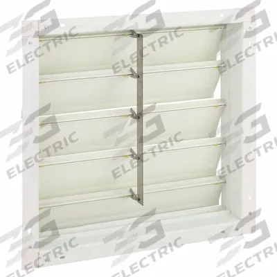 Dayton 23"H-W 6.5"L Fiberglass Backdraft Damper: For 20 in Fan, Single Panel, 23 in H - Wall-Mount Backdraft Dampers