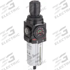 ARO Filter-Regulator: 2000 Series, 1/2 in NPT, 172 cfm, 5 micron, 0 psi to 140 psi, Manual Drain (MPN P39344-610). Key specifications — attr109419: ARO; attr109429: Aluminum; attr109463: Yes; attr109468: 2000.