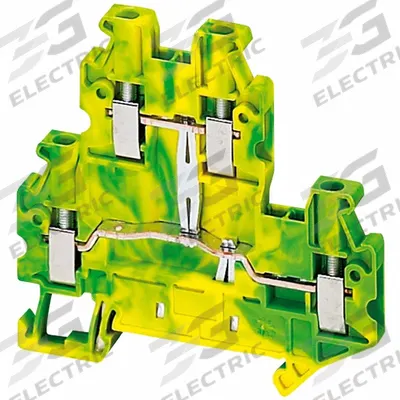 SCHNEIDER Terminal Block: DIN Rail Mounting Type, Screw-On Wire Termination - Grounding Blocks