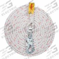 3M DBI-SALA Vertical Lifeline: 100 ft Lifeline Lg, 310 lb Capacity, Steel, 1 Workers Per System (MPN 1299998). Key specifications — Brand: 3M DBI-SALA; Rope Lifeline Component: Rope Lifeline; Lifeline Material: Polyester; For Use With: Mobile and Fixed Rope Grabs; Hardware Material: Steel; Includes: Snap Hook; Color: White.