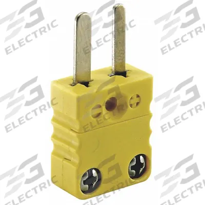 Dayton Thermocouple Plug: Jack, For Type K Thermocouple Type, Mini Plug, Flat - Thermocouple Plugs