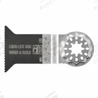 FEIN Oscillating Tool Blade: 2 in Blade Wd, 2 in Overall Lg, Long Straight Cut, Bi-Metal, 10 PK (MPN SL-E221-10PK). Key specifications — attr1097473: Wood; attr1097476: FEIN; attr1097456: Long Straight Cut.