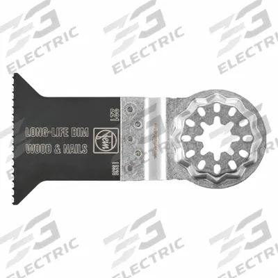 FEIN Oscillating Tool Blade: 2 in Blade Wd, 2 in Overall Lg, Long Straight Cut - Starlock Mounted Blades