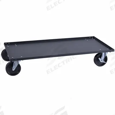 SANDUSKY Furniture Dolly: 300 lb, Black, 7 in H x 47 in W x 25 in D - Lipped Solid-Deck Cabinet Dollies