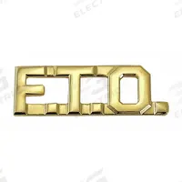 HEROS PRIDE Metal Rank Insignia: F.T.O., 3/8 in, Gold, Metal, Clutch Pin, Rank Insignia, 1 PR (MPN 4302G). Key specifications — attr1074238: Clutch Pin; attr188498: 3/8 in; attr188499: Gold; attr188500: Metal; attr188503: F.T.O.; attr193746: HEROS PRIDE.