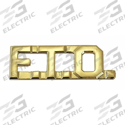 HEROS PRIDE Metal Rank Insignia: F.T.O., 3/8 in, Gold, Metal, Clutch Pin, Rank Insignia - Metallic Insignia