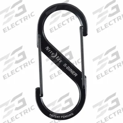 NITE IZE Double Carabiner: 10 lb Working Load Limit, Wire Gate - Load Rated S-Hook Double Snap Hooks
