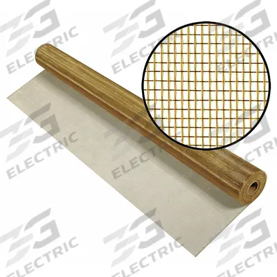 PHIFER Replacement Screen: Copper/Zinc, Bronze, 18 x 14 Mesh Size, 3 ft Wd - Copper/Zinc Door and Window Screen