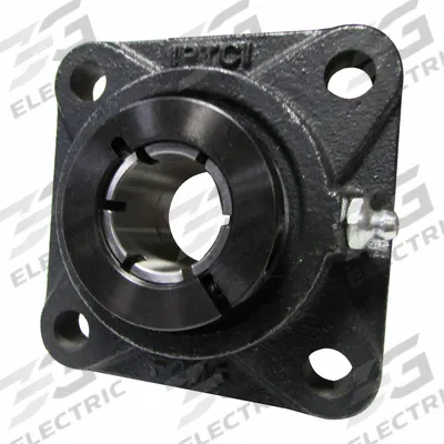 IPTCI BEARINGS Flange Mount Bearings: Radial Ball, 1 11/16 in Bore, Cast Iron - General Purpose Flange-Mount Ball Bearings