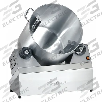 CRETORS Popcorn Coater: 4.5 gal, Silver, Aluminum Bowl/Steel Frame, 30 in Overall Ht - Popcorn Coaters