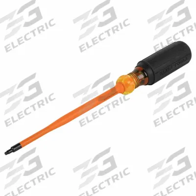 KLEIN TOOLS Insulated Square Screwdriver: Long Lg, #1 Tip Size, 10 1/4 in Overall Lg - Insulated Square Screwdrivers