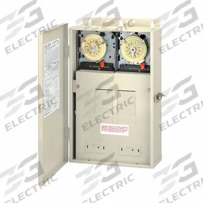 INTERMATIC Electromechanical Timer: 24 hr, 120-240V AC, DPST - Electromechanical Timer Switches