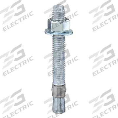 RED HEAD Wedge Anchor: 2 3/4 in Overall Lg, 3/8 in Dia, 3/8"-16 Thread Size, Steel - Steel Wedge Anchors