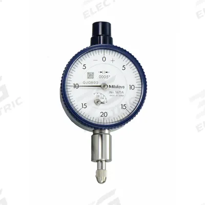 MITUTOYO Dial Indicator: 0.0005 in to 0.1 in, Inch, Vertical Plunger - Balanced Reading Flat Back Dial Indicators