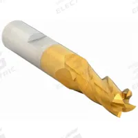CLEVELAND Square End Mill: High Speed Steel, TiN Coated, 4 Flute, 9/32" Mill Dia, 3/4" LOC (MPN C33195)