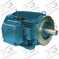 WEG General Purpose Motor: C-Face/Rigid Base Mount, Totally Enclosed Fan Cooled, 50 hp, 230/460V AC (MPN 05018ET3E326TC-W22). Key specifications — Brand: WEG; Nameplate Voltage @ 60 Hz: 230/460V AC; Full Load Current @ 60 Hz: 118.0/59.2 A; Nameplate RPM @ 60 Hz: 1,725 RPM; Motor Enclosure: TEFC.