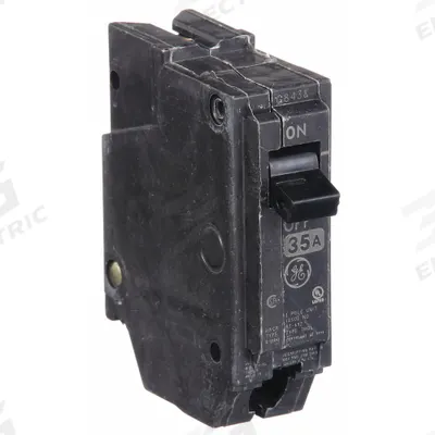 GE Miniature Circuit Breaker: THQL, 35 A, 120/240V AC, Single Phase, 10kA at 120/240V AC - THQP, THQL & THHQL Series, Plug-In GE Miniature Circuit Breakers