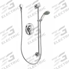 MOEN Shower Faucet: Commercial, 1.5 gpm Fixed Showerhead Flow Rate, Brass, Chrome Finish, 2 Handles (MPN 8346EP15). Key specifications — Showerhead Material: Brass; Series: Commercial.