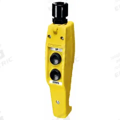 HUBBELL WIRING DEVICE-KELLEMS Pendant Control Station: (2) Push Buttons, 1NO/1NC, Start/Stop (MPN CPB20). Key specifications — AC Contact Rating: 6 A @ 120 V; Action: Momentary/Momentary; DC Contact Rating: 1.1 A @ 125 V; Enclosure Material: Nylon; Hub Style: Dead-End; Legend: Start/Stop; Mounting Orientation: Vertical; Operator Configuration: (2) Push Buttons.
