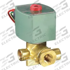 REDHAT Solenoid Valve: 3-Way, Configurable, 1/4 in Pipe Size, 110V AC/120V AC, Quick Exhaust (MPN 8317G023). Key specifications — Pipe Size: 1/4 in; Voltage: 120V AC; Brand: REDHAT; Coil Enclosure: Watertight.