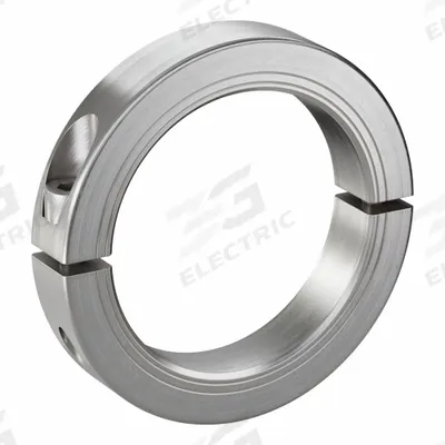 RULAND MANUFACTURING Shaft Collar: 2-Piece, Metric, Round, Clamp-On, 75 mm Bore Dia - Stainless Steel Shaft Collars