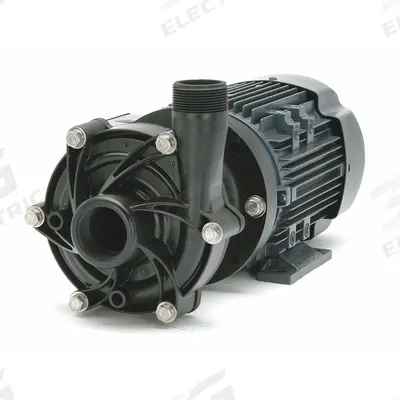 FINISH THOMPSON Magnetic Drive Pump: PVDF, 1 1/2 hp Horsepower, Three Phase, PVDF - Magnetic-Drive Straight Centrifugal Pumps