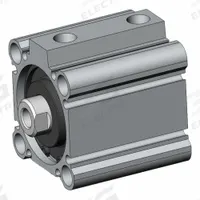 SMC Compact Cylinder: 40 mm Bore Dia, 15 mm Stroke Lg, Through Hole Mounting, Aluminum, 1/8 in BSPP (MPN CDQ2B40TF-15DZ). Key specifications — attr946022: Through Hole; attr946024: Single Rod; attr946038: CQ2; attr1123057: Rotating Rod; attr945997: SMC.