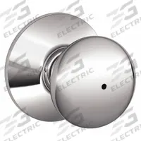 SCHLAGE RESIDENTIAL Door Lockset: Privacy Knob Locksets, Chrome (MPN F40 PLY 625). Key specifications — Lockset Style: Plymouth.