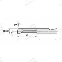 WIDIA Boring Bar: Boring, TiN, 0.0880 in Center to Cutting Tip, Right Hand (MPN BB1871250R)