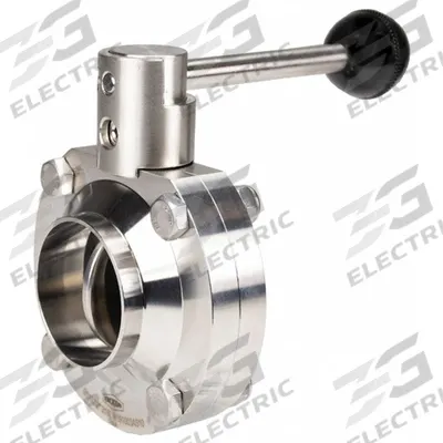 DIXON Butterfly Valve: 1/2 in Pipe Size, Solder, 140 psi Max. Pressure (CWP) - 3-A Certified Stainless Steel Butterfly Valves