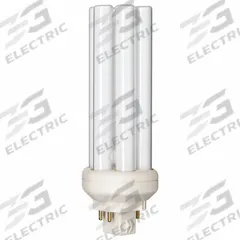 PHILIPS Compact Fluorescent Bulb: 4-Pin (GX24q-3), PL-T, Fluorescent, 3000K, 2,250 lm Light Output (MPN PL-T 32W/830/A/4P 1CT/5X10BOX ALTO). Key specifications — Brand: PHILIPS; Bulb Designation: PL-T 32W/830/A/4P 1CT/5X10BOX ALTO; Dimmable: Yes; Color Temperature: 3000K.