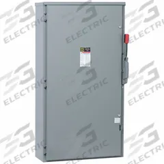 SQUARE D Safety Switch: Non-Fusible, 600 A, Single Phase, 600V AC, Galvanized Steel, Indoor/Outdoor (MPN HU266R). Key specifications — attr867131: SQUARE D.