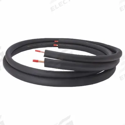 STREAMLINE Liquid and Suction Line Set: 35 ft Lg, 1 in Insulation, 3/8 in Plain Liquid - Mini-Split Insulated Line Sets