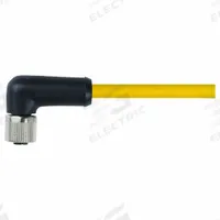 Cordset: M12 Female Right Angle X Bare Wire, 5 Pins, Yellow, TPE, 3 m Cable Lg, 12 A Max Current (A) (MPN 7700-P4231-U0D0300). Key specifications — Cable Jacket Color: Yellow; End 1 Gender: Female; End 1 Mounting Orientation: Right Angle; End 2 Connection Type: Bare Wire; IP Rating: IP67; Brand: MURRELEKTRONIK; Wire Size: 16 AWG; Cable Jacket Material: TPE.