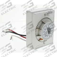 INTERMATIC Wall Switch Timer: 24 hr Max, 30 min Min, SPST, 125V AC, No Wall Plate Included, White (MPN E1020). Key specifications — Brand: INTERMATIC; Includes Hold: No Hold Included.