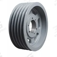 APPROVED VENDOR V-Belt Pulley: C180, 5 Groove, 18.4 in OD, Bushed Bore, E, For C/CX Belt Section (MPN 1805C). Key specifications — Pulley Industry Number: C180; Pitch Diameter: 18 in (C); For Belt Section (broad, with similar types): C or CX.