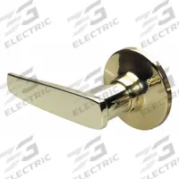 MASTER LOCK Door Lockset: Passage Lever Locksets, Brass (MPN SLL0503BOX). Key specifications — Ligature Resistance: Not Ligature-Resistant; Brand: MASTER LOCK; Visual Indicator Message: No Message; Lockset Style: Straight; ADA Compliant: No; Finish: Bright Brass-Plated, Clear Coated : Steel.