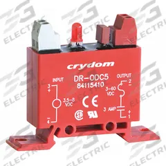 CRYDOM Output Module: DIN-Rail & Surface Relay Mounting, 4 Pins, 4 to 8V DC Input (MPN DR-ODC5). Key specifications — Input Voltage: 4 to 8V DC; Brand: CRYDOM.
