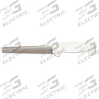 CRESTWARE Bread Knife: Straight, 10 in Overall Lg, Steel Blade, Polypropylene Handle, White Handle (MPN KN22). Key specifications — Brand: CRESTWARE; Blade Material: Steel; Blade Type: Straight; Handle Color: White; Handle Material: Polypropylene; Knife Type: Bread Knife; NSF Certified: Yes.
