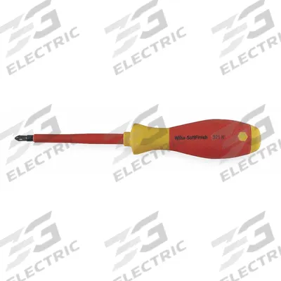 WIHA Insulated Phillips Screwdriver: Insulated SoftFinish, Std Lg, Not ESD Safe - Insulated Phillips Screwdrivers