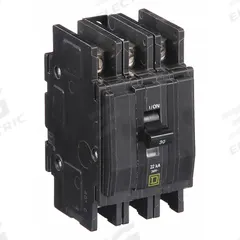 SQUARE D Miniature Circuit Breaker: 30 A, 120/240V AC, Three Phase, 22kA at 240V AC, 3 Poles (MPN QOU330VH). Key specifications — Phase: Three; Amps: 30 A; AC Voltage Rating: 120/240V AC; Max. AIR Rating: 22kA at 240V AC; For Use With: Air Conditioning and Refrigeration Equipment; Brand: SQUARE D.