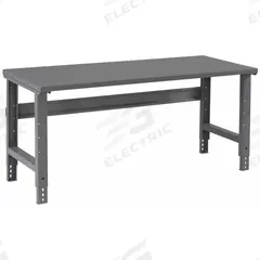 TENNSCO Workbench: Adj Ht, Steel, 72 in x 36 in, 1,800 lb Overall Load Capacity, Gray (MPN WBA-1-3672S). Key specifications — Brand: TENNSCO.