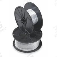 B-LINE BY EATON Wire Rope: Galvanized Steel, 7 x 7, 340 lb Working Load Limit, 500 ft Overall Lg (MPN BKW125). Key specifications — Brand: B-LINE BY EATON.