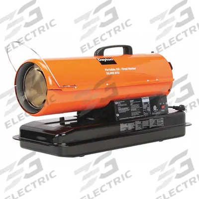 Dayton Portable Oil and Kerosene Torpedo Heater: Handheld Portable - Direct-Fired Portable Oil & Kerosene Torpedo Heaters