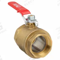 APPROVED VENDOR Manual Two-Way Ball Valve: 2 in, Brass, Straight, FIP x FIP, Full Port Ball Port (MPN 107-818). Key specifications — Brand: APPROVED VENDOR; Handle: Lever.